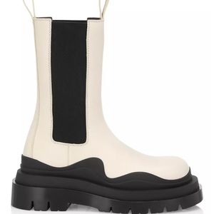 Bottega Veneta | Contrast-Sole Leather Tire Boots